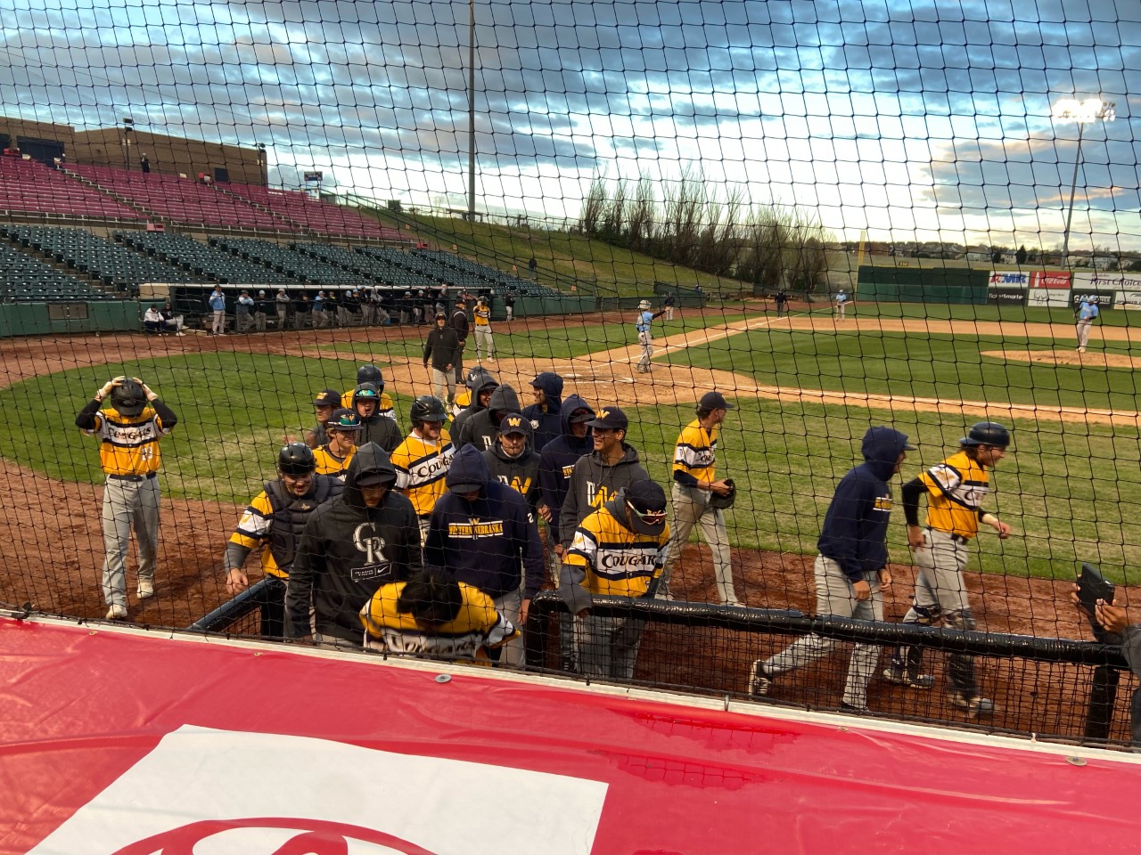 Baseball at regionals (photo from a Cougar fan).