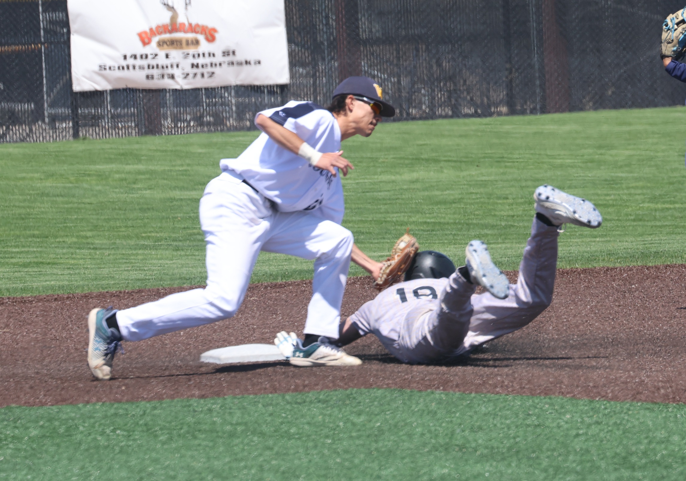 Action against NJC on May 1 at Cleveland Field.