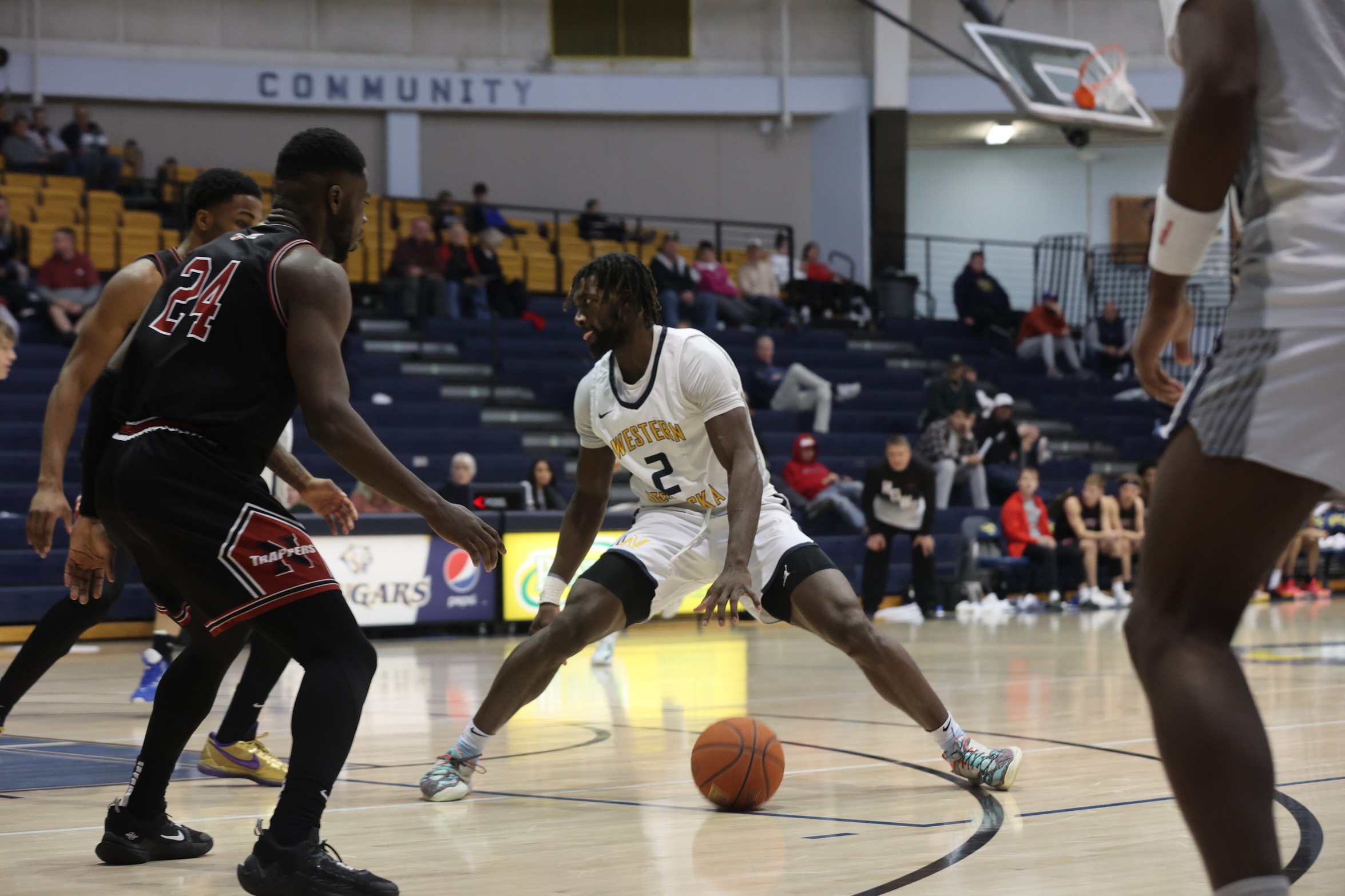 Rodney Sawyer dribbles in a game against Northwest.
