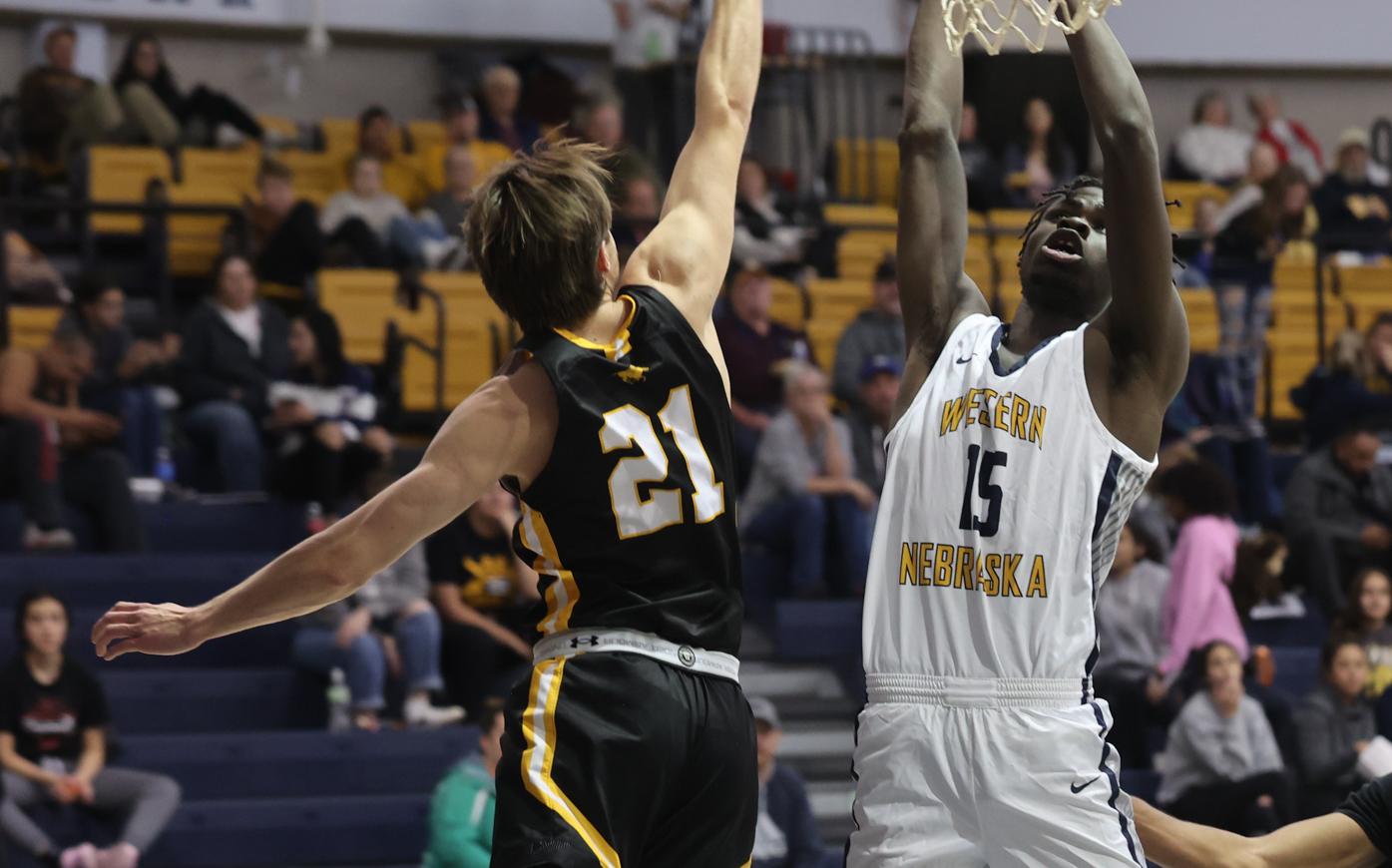 going up for a dunk.