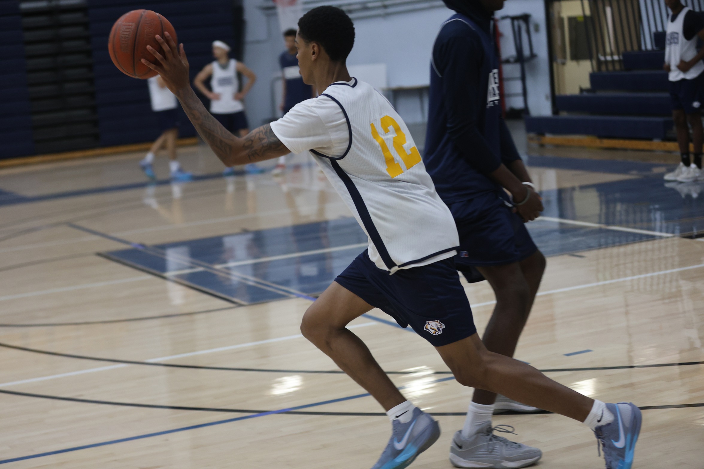 Action from a practice in October.
