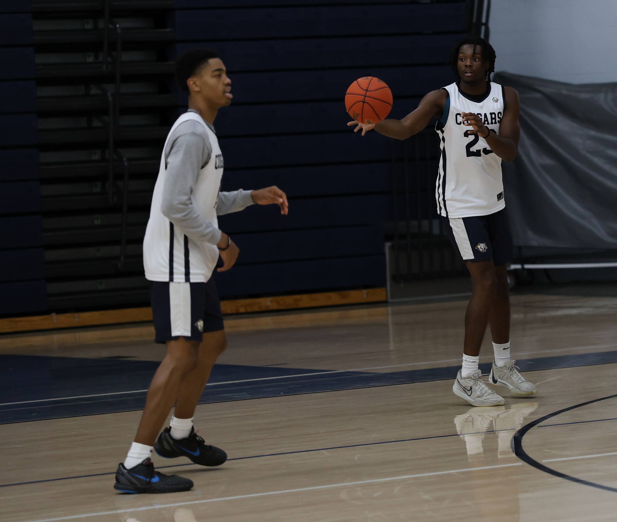 First practice action.