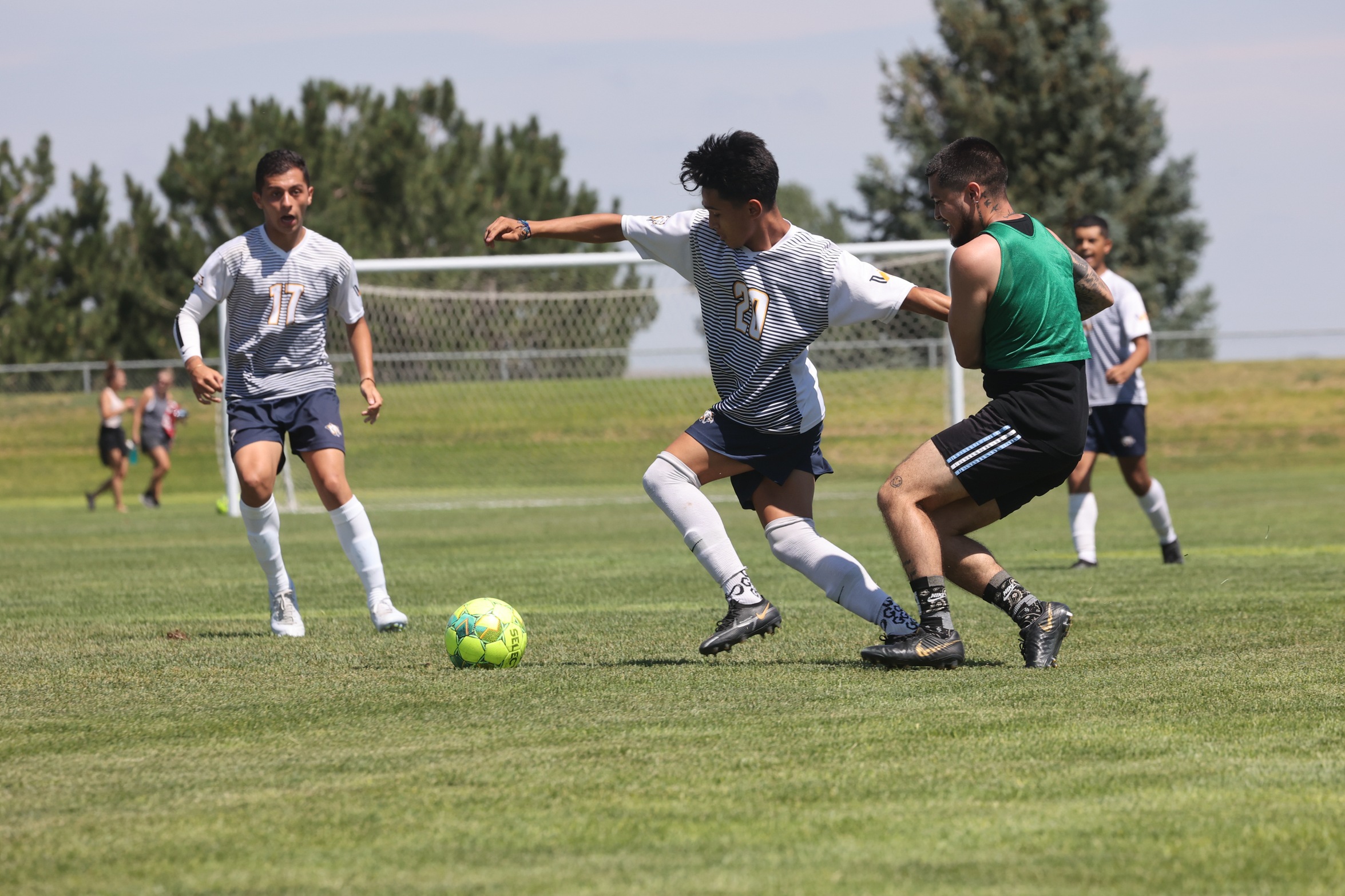 Alumni game action.