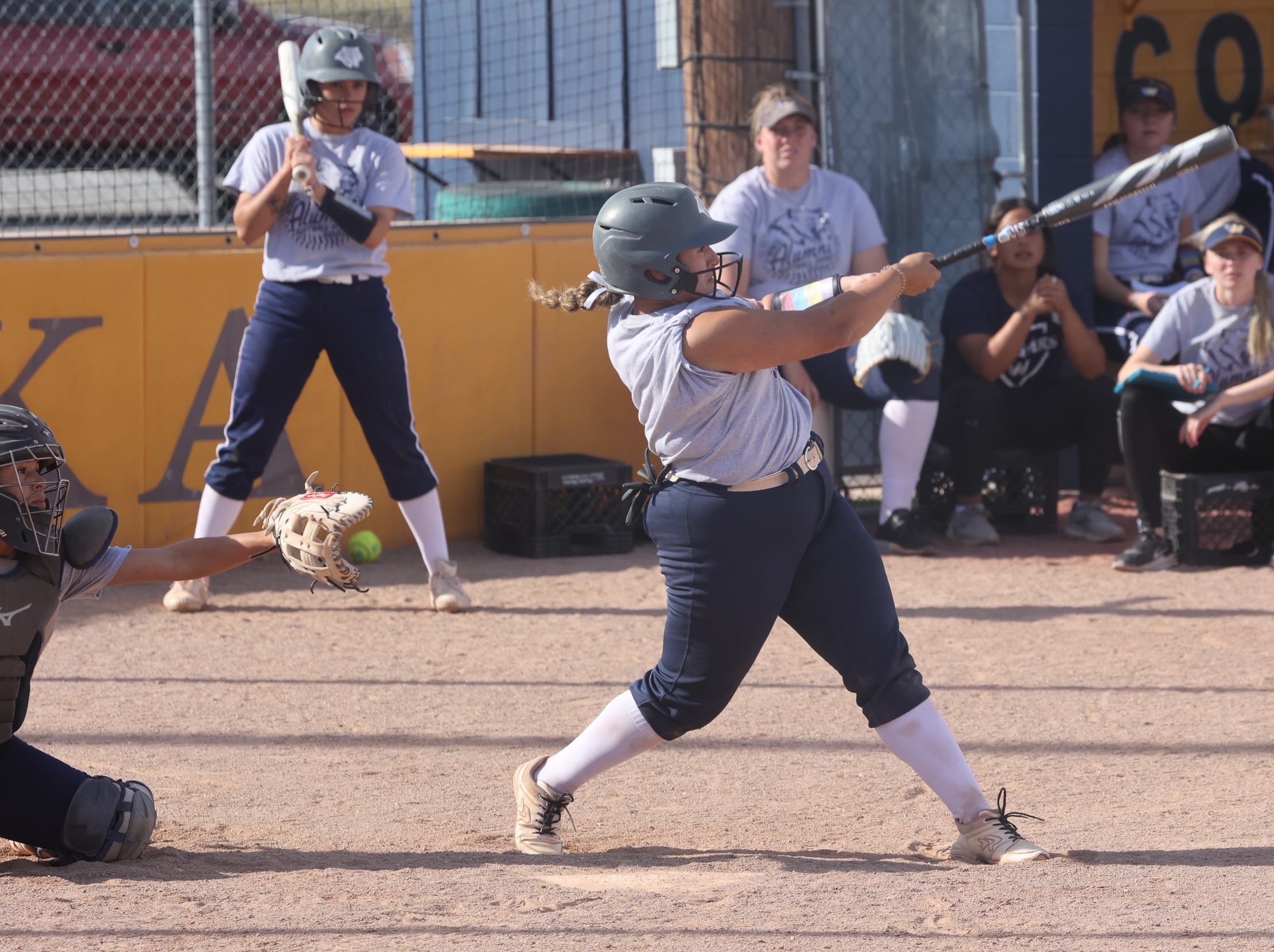 Play in a fall scrimmage game.
