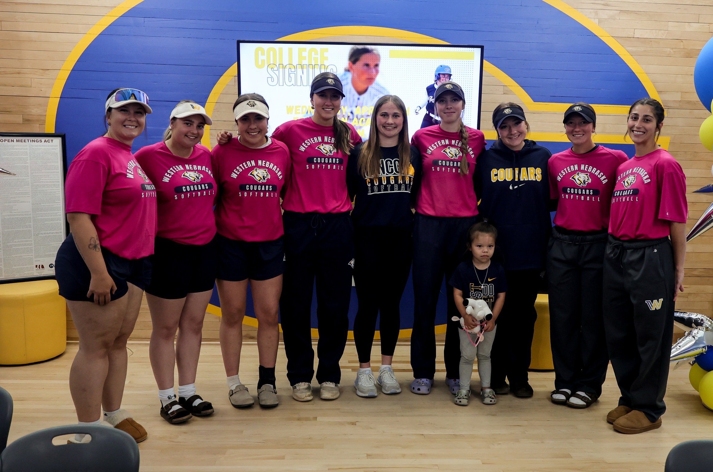 Jacelyn Brown and the freshman Cougar players