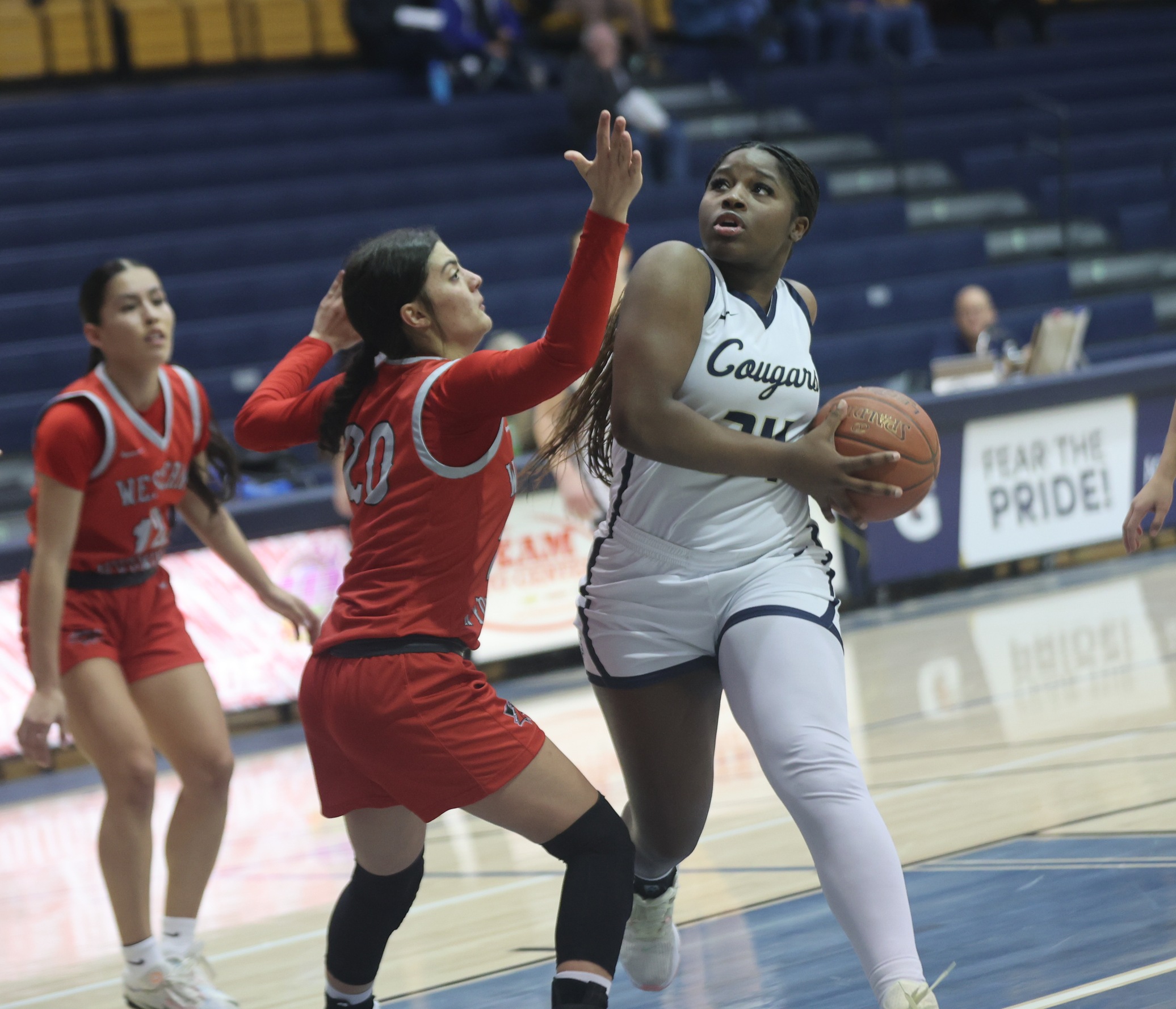 Mackenzie Joseph goes up for two points.