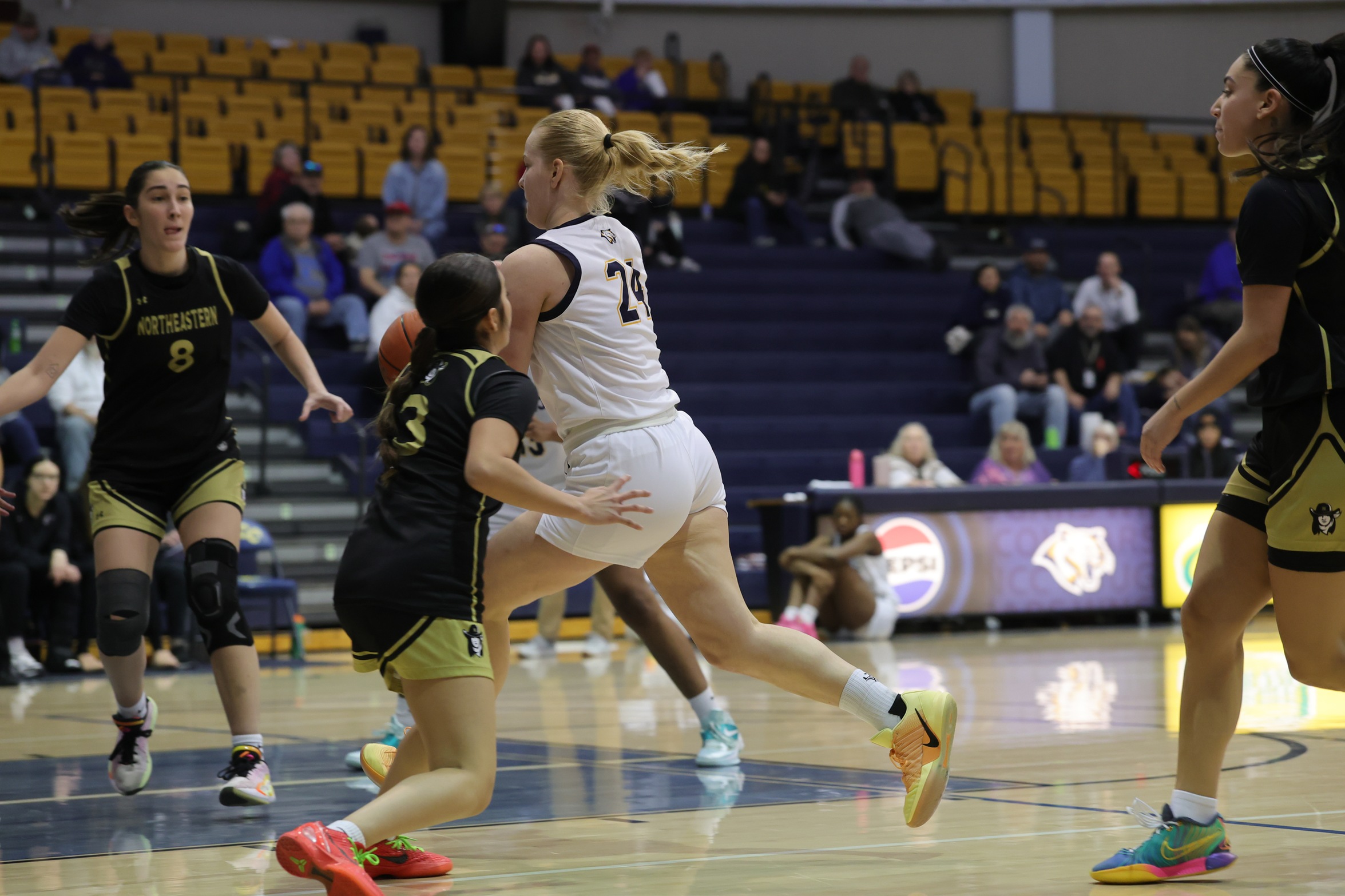 Zo Sipolina drives to teh bucket against NJC earlier in January.