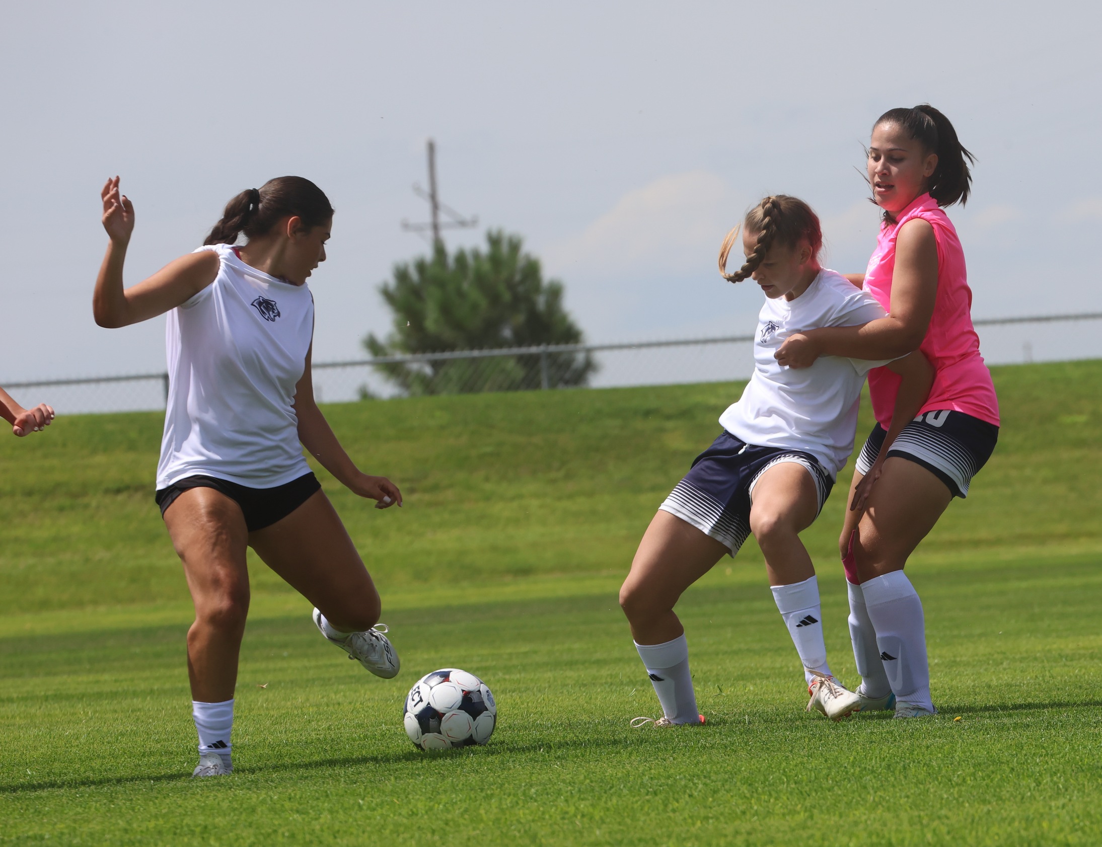 Action Saturday in the WNCC women's soccer scrimmage at Lander's Soccer Complex.