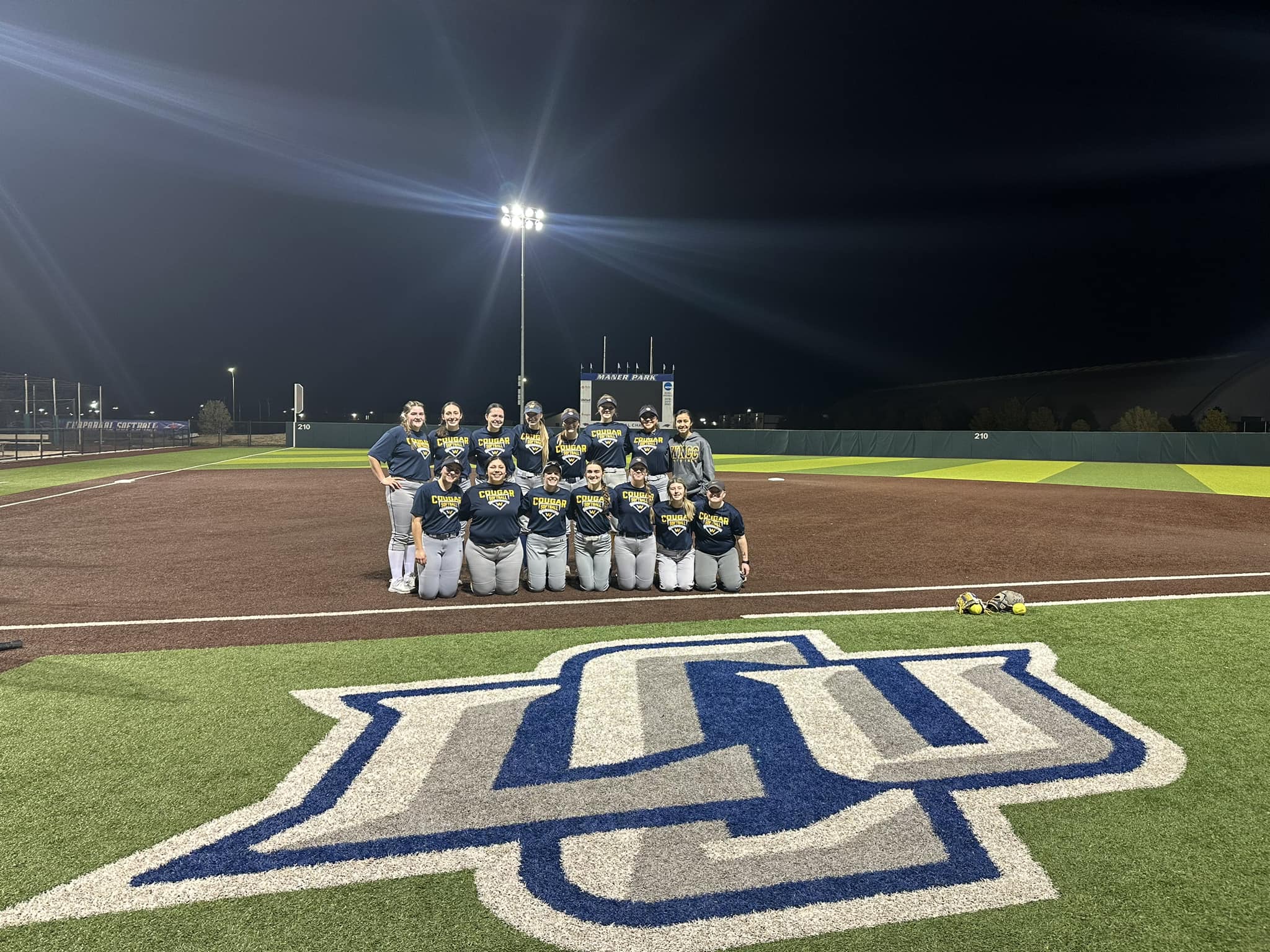 The team making a practice stop at Lubbock Christian University on Wednesday.
