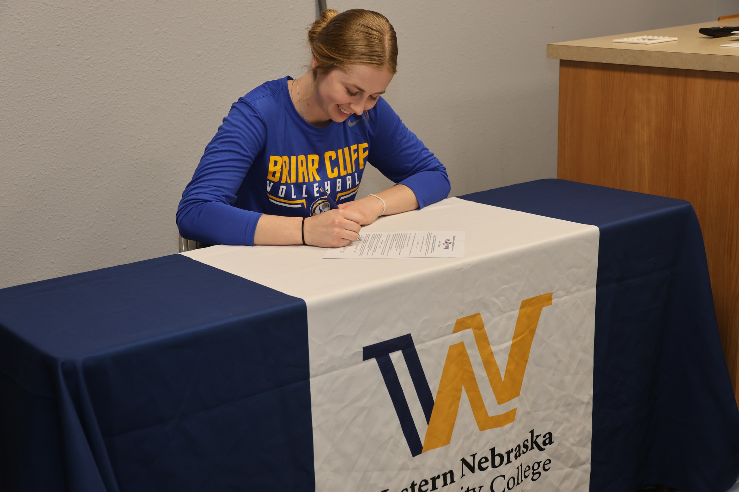 Tamika Eastman, a Sioux County graduate, signs to play at Briar Cliff University. Eastman came from a high school with five graduates in her class in 2023 and through her dreams, is now playing at a 4-year college.