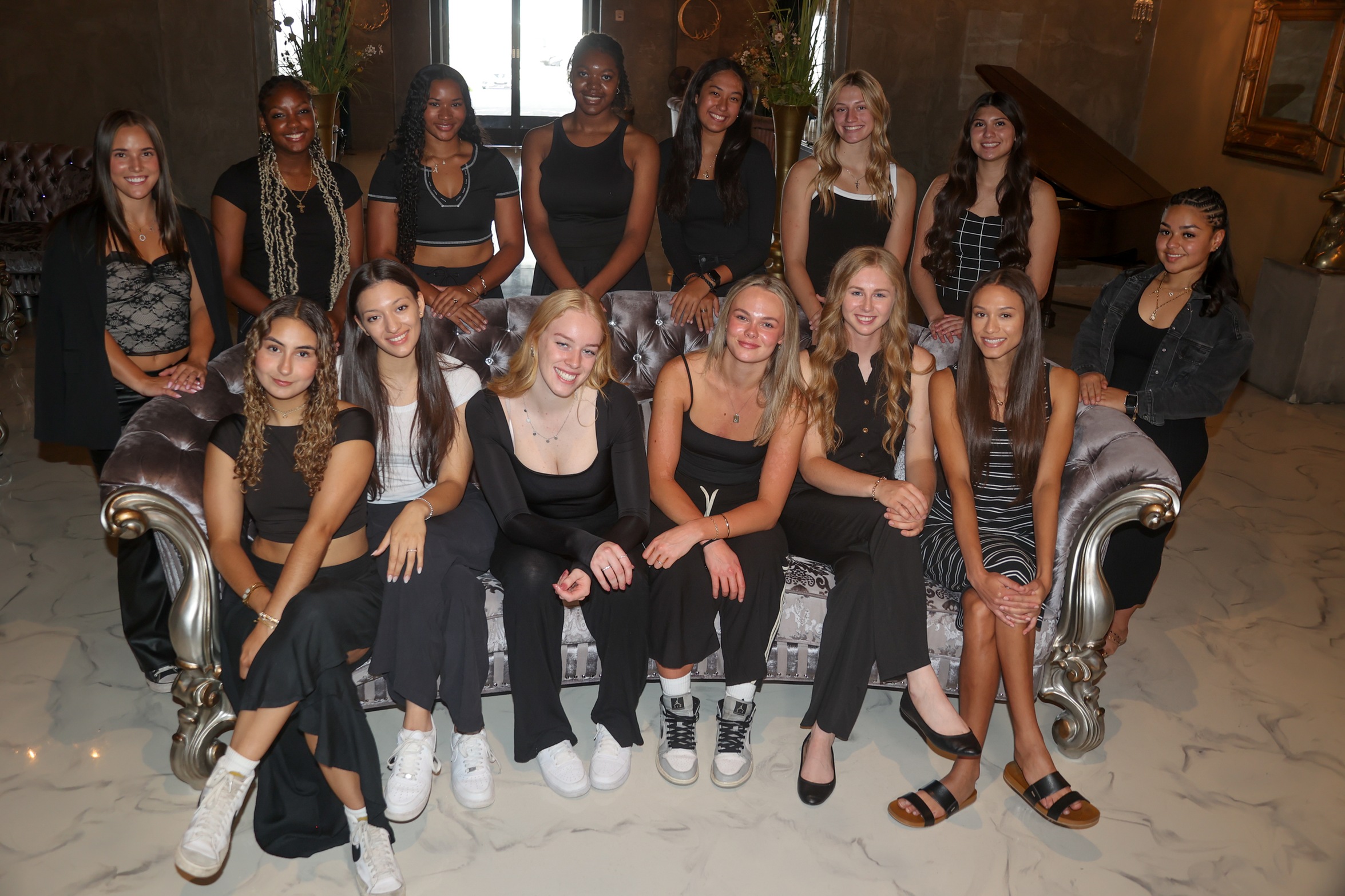 Volleyball team at Hotel 21 for media day in August.